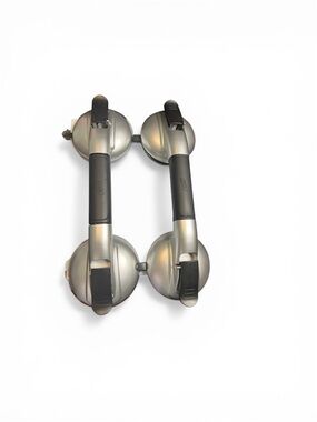 Taili  Silver and Black Suction Safety Grab Bar Pair